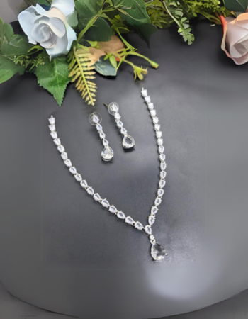 Dazzling Sapphire Necklace and Earring Set