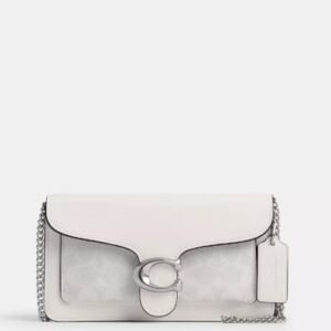White chain clutch