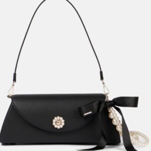 Black Pearl leather shoulder bag