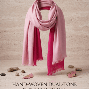 Dual-Tone Pashmina Shawl Soft Pink
