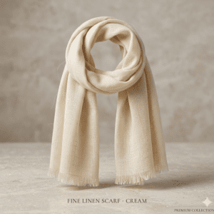 Cream Plain Solid Cashmere Shawl